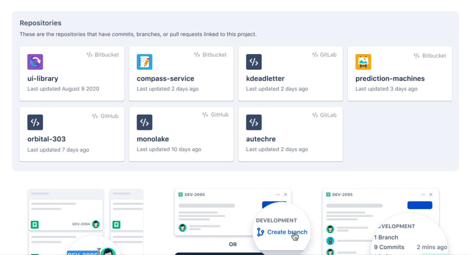 Repositorios en Jira Software